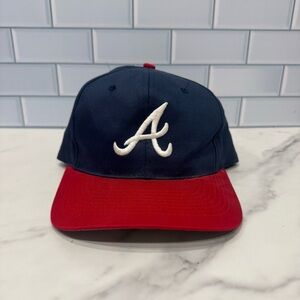 Vintage 90s Drew Pearsons MLB Baseball Atlanta Braves Adjustable Snap Back Hat